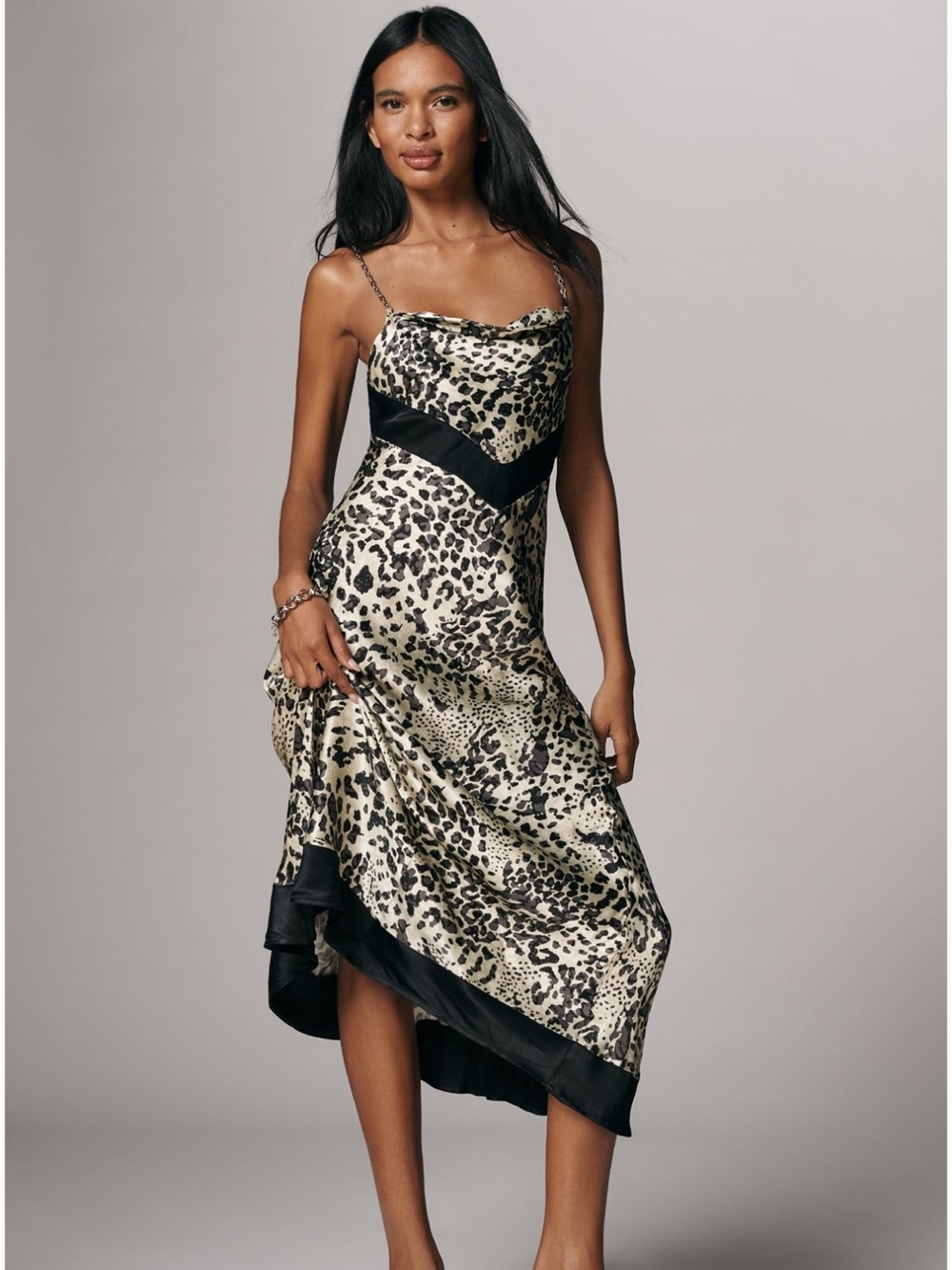 NWT Anthro Chain Midi Slip Dress